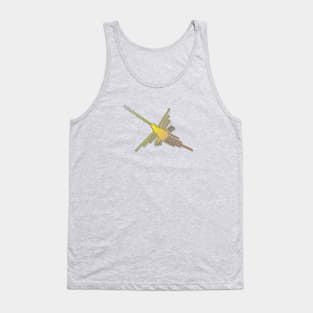 Golden Nazca Lines Hummingbird Tank Top